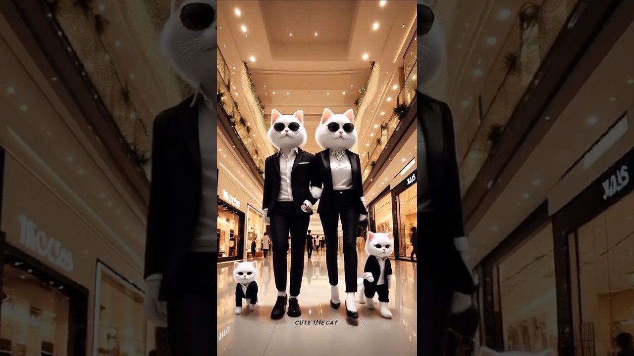 😻💫"Rich Cat Family's Luxury Shopping Mall Walk!💛😺