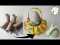 Koszyczek Wielkanocny z Papierowych Rolek /DIY Pomysł na Rękodzieło z Rolek
