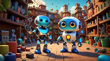 Four Silly Robots Count to Ten | Robot Counting Song for Kids | Nursery Rhymes and Baby Songs