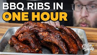 BBQ Party Ribs Smoked in ONE HOUR?! Hot and Fast Ribs FTW
