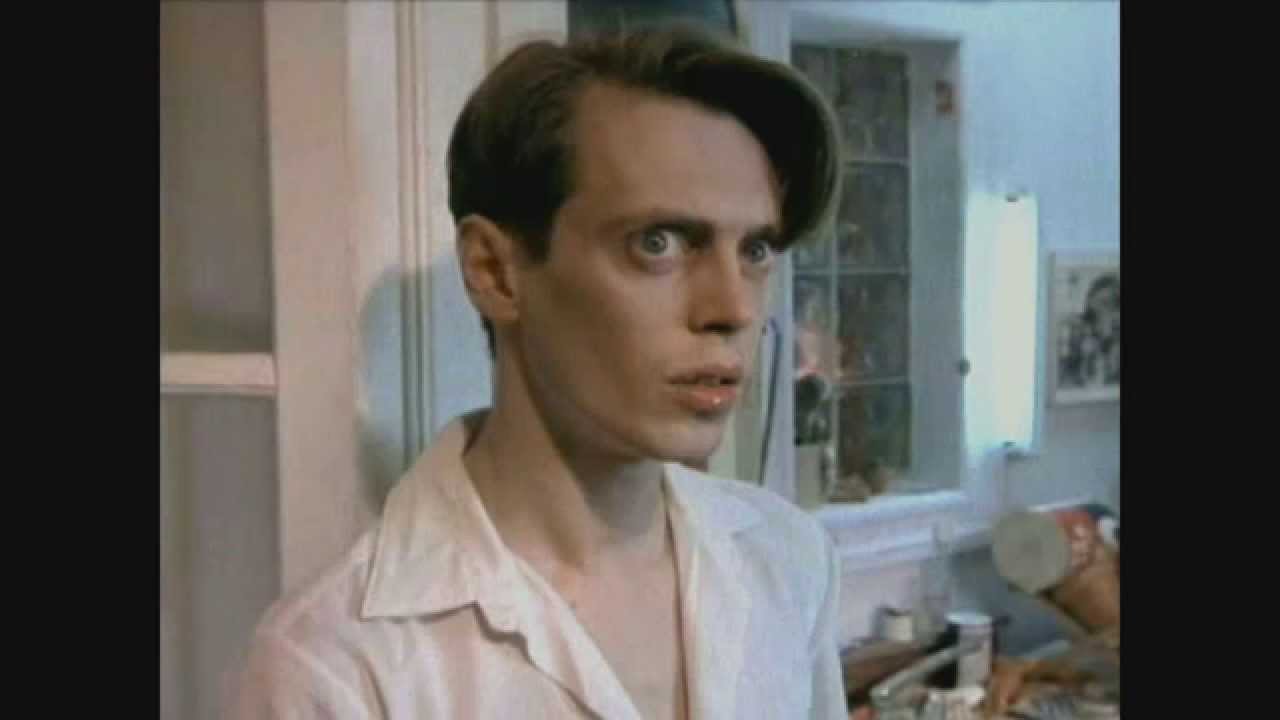 An arrangement of pictures of young Steve Buscemi with gentle porn funk