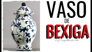 VASO CHINÊS FEITO COM BEXIGA E MATERIAL RECICLÁVEL