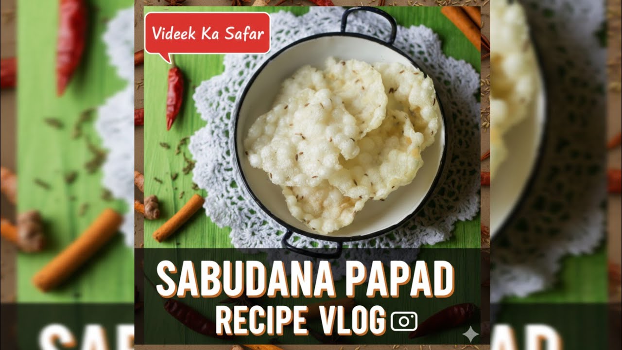 Vlog 67 | Sabudana Papad Recipe | Sago Papad Recipe | बाजार जैसा साबूदाना पापड़ बनाएं आसान से #holi 