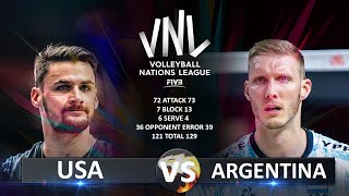 USA vs Argentina | Men's VNL 2023