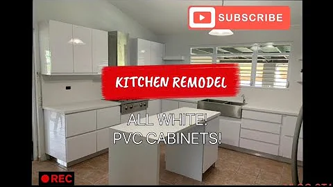KITCHEN REMODEL! All White Kitchen PVC Cabinets