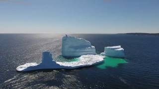 Iceberg drone footage