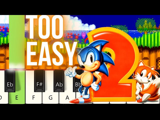 SONIC HEDGEHOG SLOW EASY PIANO TUTORIAL 