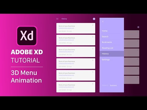 3D Menu Animation in Adobe XD - Auto Animate | Design Weekly
