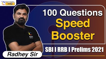 Sunday Speed Booster | 100 Questions | Reasoning | SBI | RRB | Prelims 2021 | Radhey Sir