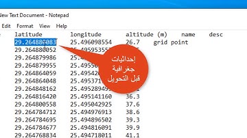 كيفيه عمل ميزانيه شبكية على برنامج Google earth وتحويل الاحداثيات من جغرافية الي مترية