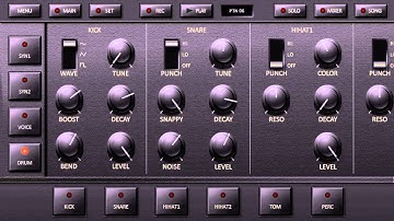 KORG iDS 10 for iPhone MAINパネル 使い方編 DRUMの解説！〜楽しくシンセサイザーでメイクミュージック！〜
