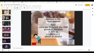 FREE Webinar I Learn How To Control Your Fear of PUBLIC SPEAKING