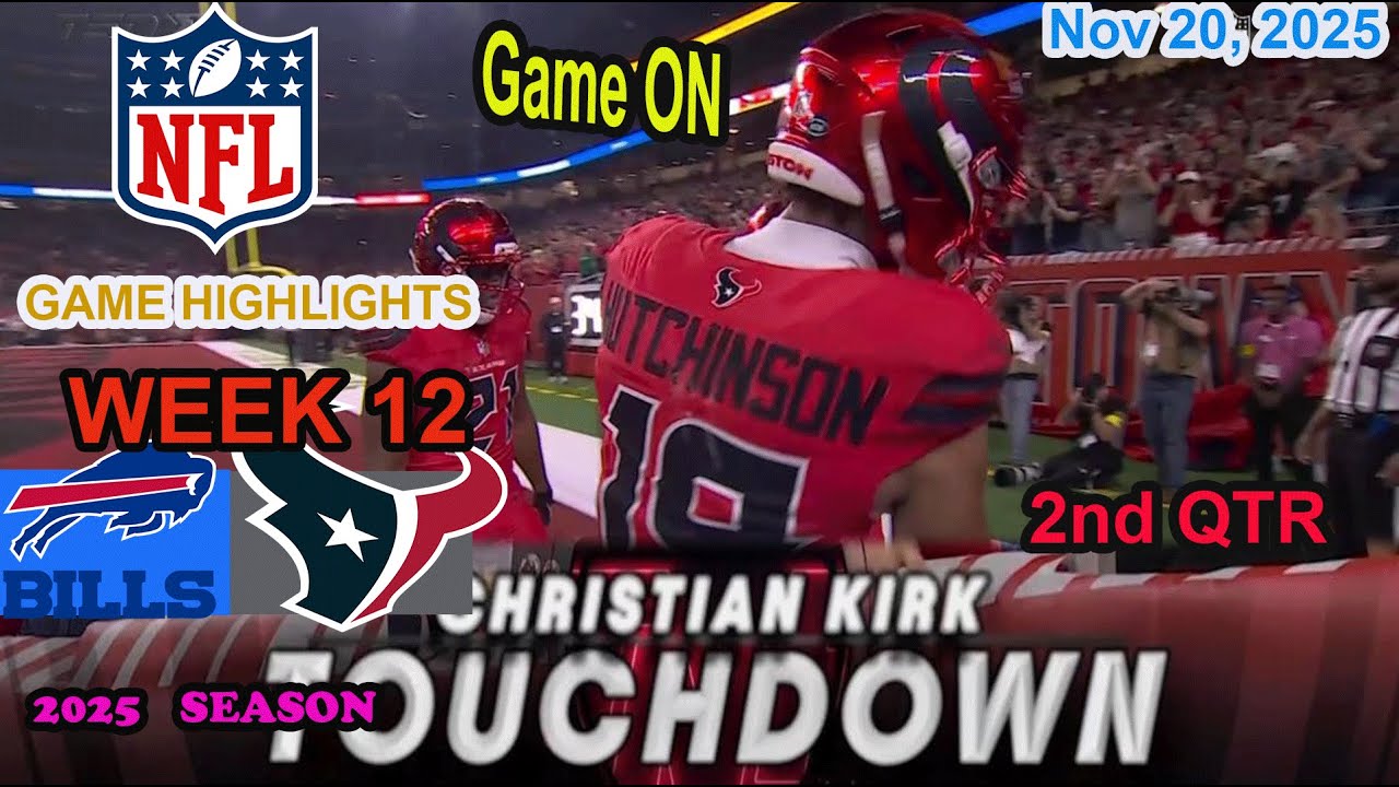 Buffalo Bills против Houston Texans, 12-я неделя, 2-й квартал, лучшие моменты НФЛ, 20 ноября 2025 г.