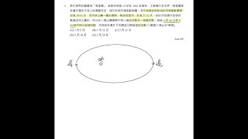 學測物理_克卜勒行星運動_107學測、月亮的近地點遠地點