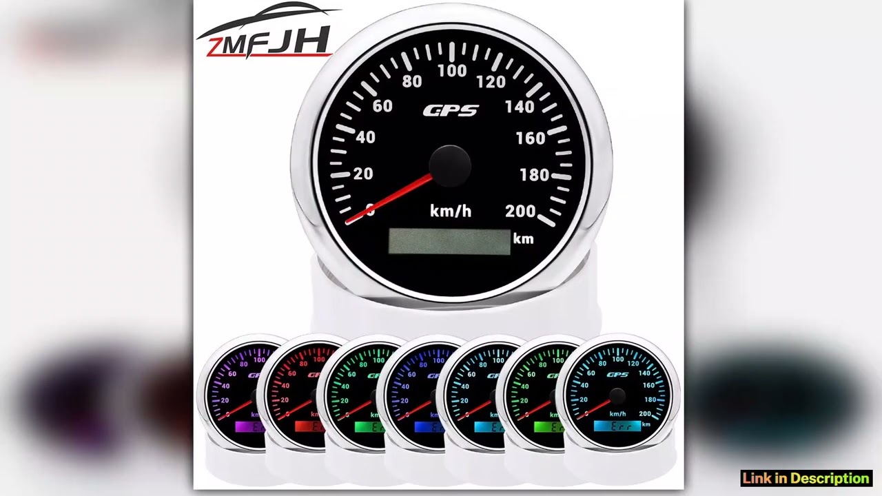 A 85MM GPS Speedometer For Motorcycle Marine Boat 30200 Kmh Boat Car Truck Speed Gauge Meter With