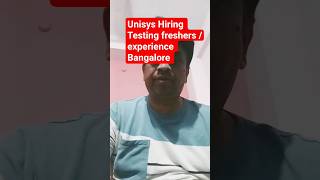 Unisys QA Test Engineer Job 2025 | Bangalore | Testing Jobs for Freshers & 2+ Years
