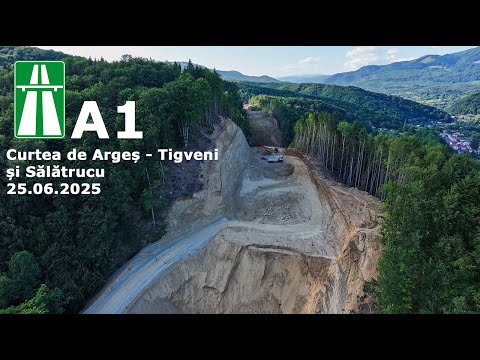 A1 - Stadiu lucrări - Curtea de Argeș - Tigveni  și Sălătrucu