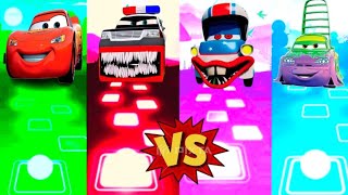 Lightning McQueen 🆚 Police Car Eater 🆚 Mater The Greater Eater 🆚 Wingo Eater 🎶 Who is Best?