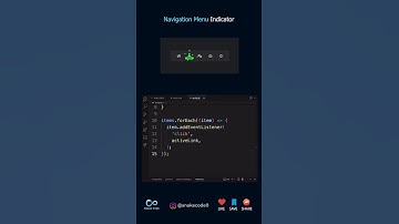 Navigation Menu Indicator with HTML, CSS, JS