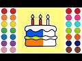 🎂💕 Mom Teaches Child to Make a Two Layer Birthday Cake Sand Art 🎨✨ Easy Creative Fun