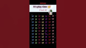 find 82 #iqtest #puzzle #findthenumber #challenge #kidsgames #braingame #viral #shorts