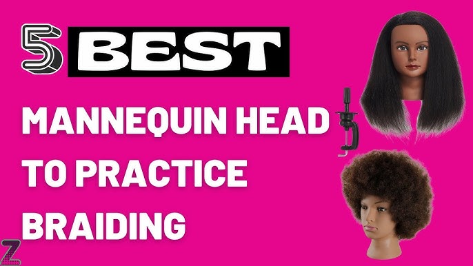 RYHAIR Kinky Curly 100% Real Human Hair Mannequin Head for Hairdresser  Practice Afro Cosmetology Manikin Doll Head Styling Hair Extension Braiding