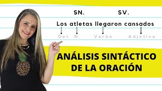 ANÁLISIS SINTÁCTICO DE LA ORACIÓN CON EJEMPLOS / SINTAGMA NOMINAL -VERBAL -ADJETIVAL