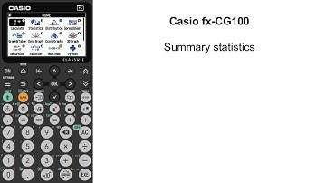 Summary statistics | Casio fx-CG100