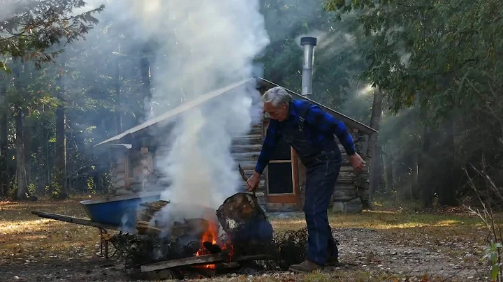 Martin's Old Off Grid Log Cabin #134 Cake, Bon Fire, Cake