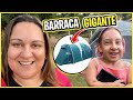 VLOG Acampamos em uma BARRACA MANSÃO GIGANTE (Fim de Férias) - Clau Santana