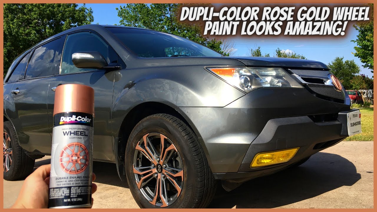 ROSE GOLD WHEEL PAINTING WITH DUPLI-COLOR WHEEL PAINT 