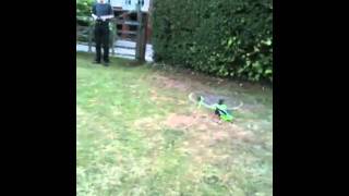 First flight and hover without training gear with HoneyBee FP v2