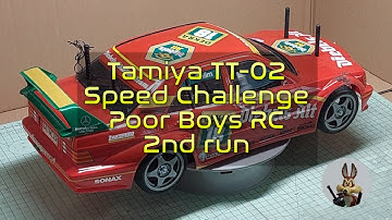 Tamiya TT-02 2nd run Speed Challenge  @poorboysrc