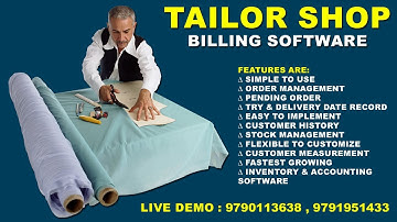 Tailor Shop Billing Software Order Delivery Steps