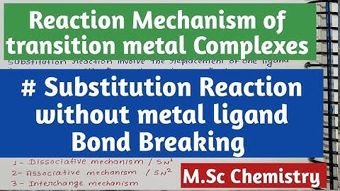 Substitution reaction without metal-ligand Bond breaking