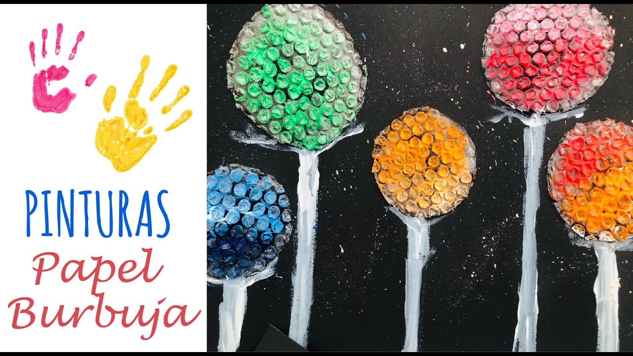 Pintar con papel burbuja en Verano! Divertidísimo