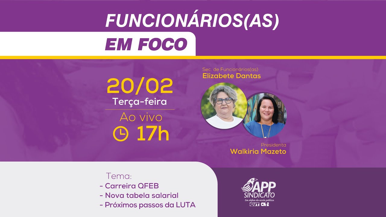 AO VIVO: Funcionários(as) em Foco - 20/02/2024