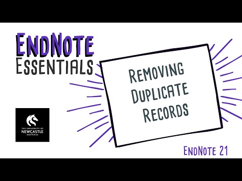 Removing Duplicate Records in EndNote