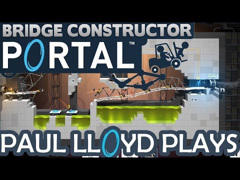 BRIDGE CONSTRUCTOR PORTAL - Level 41 (Gameplay)