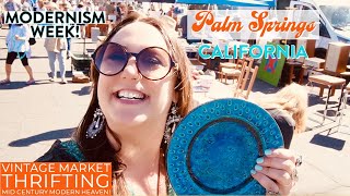 A MID CENTURY MODERN LOVER’S DREAM! | Shop the Palm Springs Vintage Market! | Thrift With Me