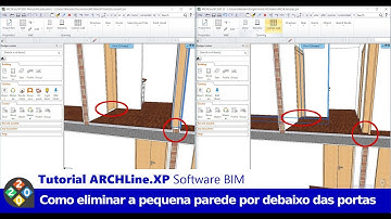 Tutorial ARCHLineXP Software BIM: Como Eliminar a Parede por Debaixo das Portas Interiores