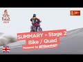 Summary - Bike/Quad - Stage 2 (Pisco / San Juan de Marcona) - Dakar 2019