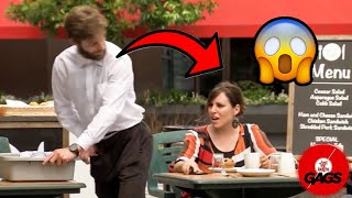 Restaurant Worker Farts In Her Face | Just For Laughs Gags