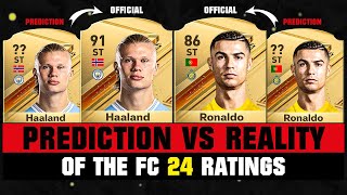 OFFICIAL FC 24 RATINGS VS MY RATING PREDICTION ??
