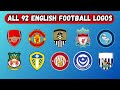 Guess All 92 English Logos Quiz (2024/25) | Premier League to League Two   8 Non-League | 100 Logos