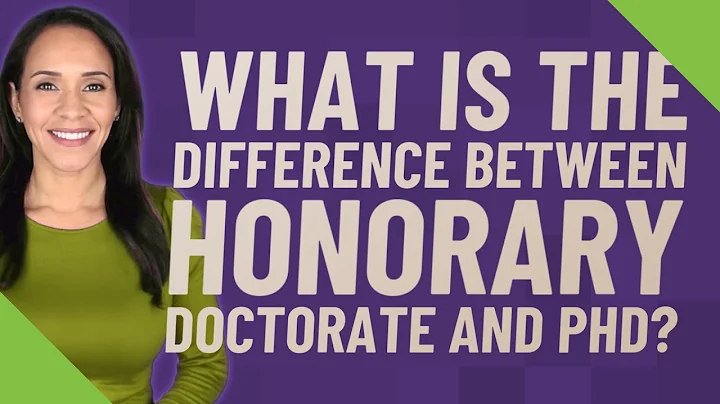 What is the difference between honorary doctorate and Phd?
