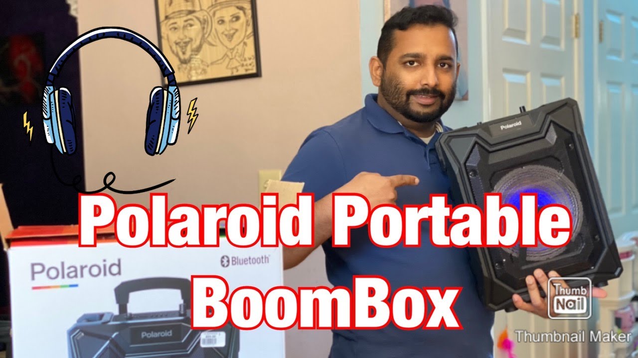 POLAROID Bluetooth Portable Speaker | Best Portable Party Boom Box |  Wireless PA Mic under $50 - YouTube