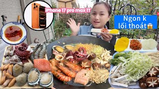 Mừng Kỷ niệm 13 năm ngày cưới cùng món quà Bất Ngờ -Đại tiệc Mì cay hải sản ngoài trời ngon cạn lời