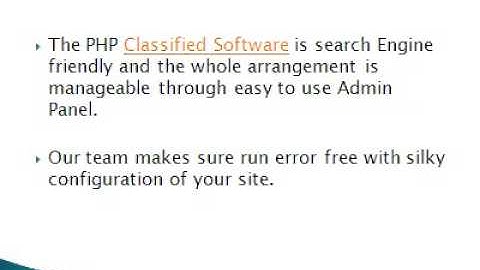 Classified script, PHP classified script