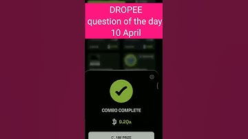 Dropee question of the day 10 April | Dropee question of the day@CryptoTechSunil